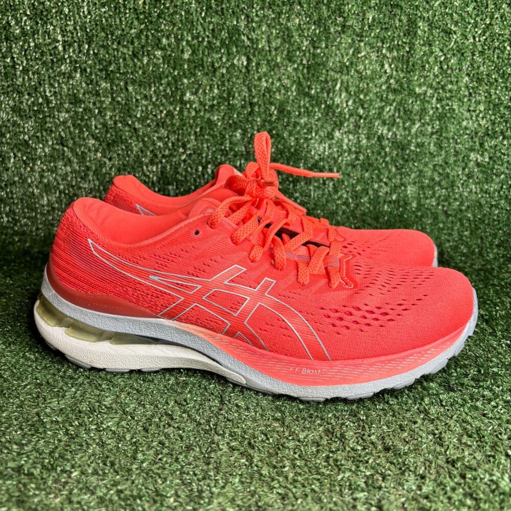 ASICS Running Shoes Gel-Kayano 28 Wide Blazing Coral Sneakers Womens Size 8